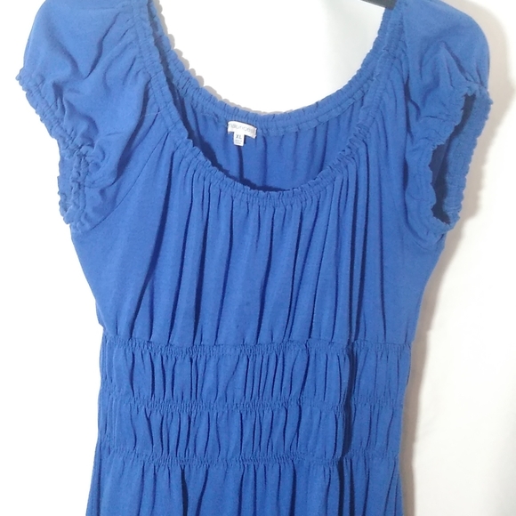 Maurices Periwinkle Elastic Ruched Waist Short Sleeve Baby Doll Style Dress XL - Picture 2 of 13